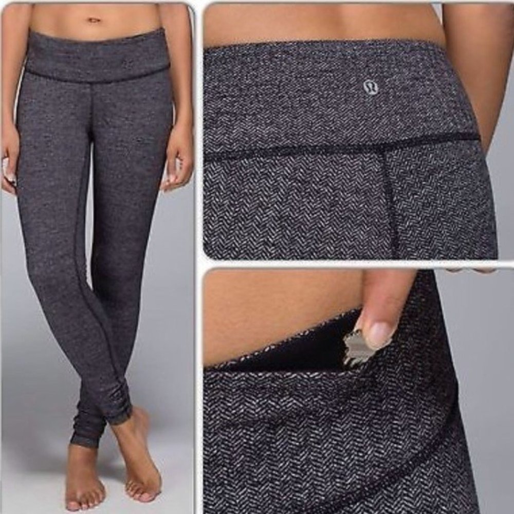 Lululemon Wunder Under Herringbone Leggings - Size 4